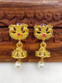 Gold Plated AD Studded earrings / Jumkis 9985N - Griiham