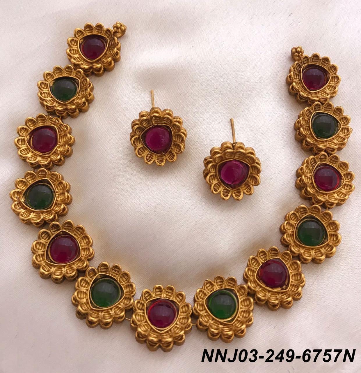 Gold Plated All Occasion Elegant Short Necklace Set 6757N