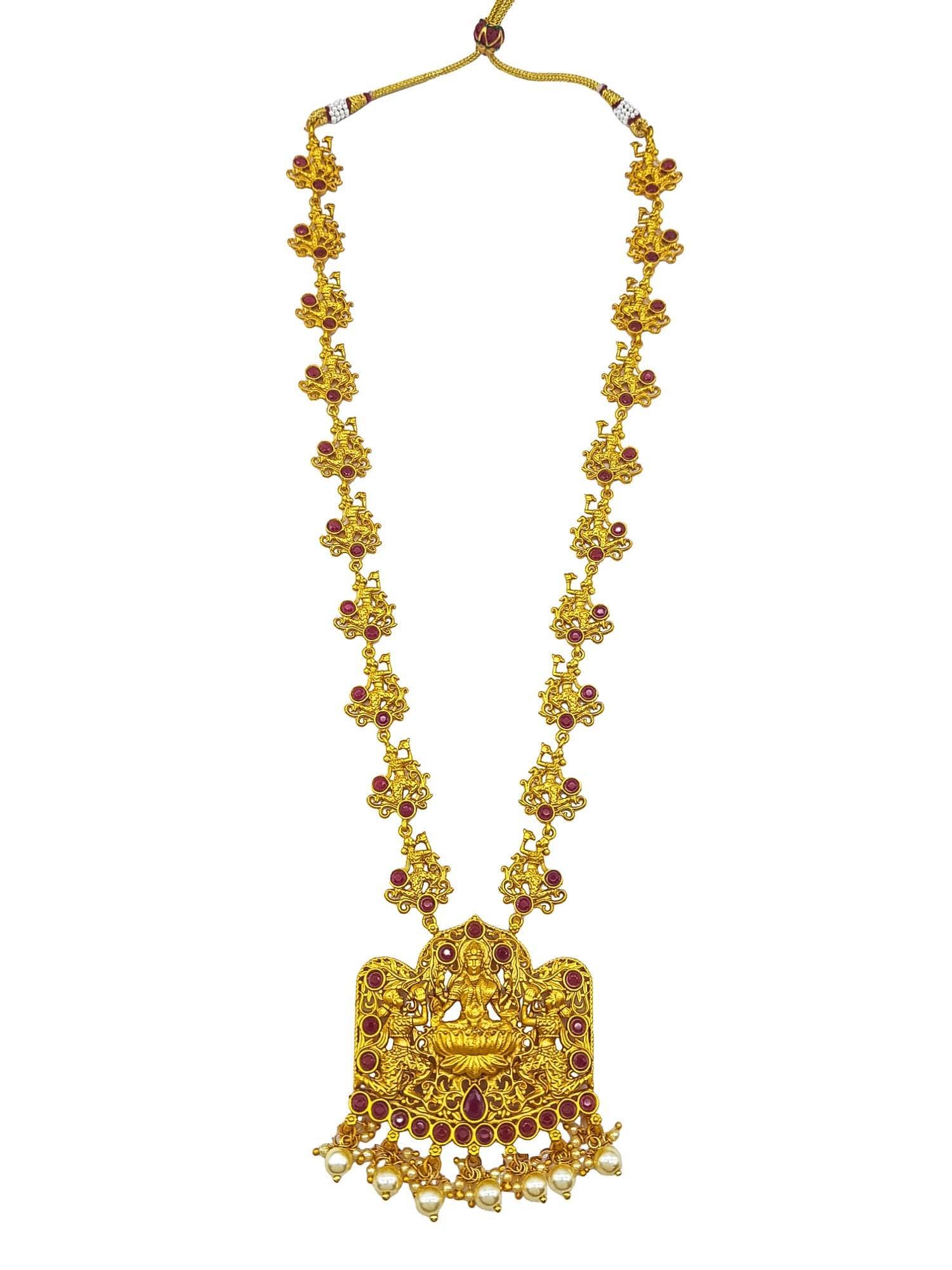 Gold Plated Best Seller Lakshmi Long Necklace SetNecklace set - Griiham