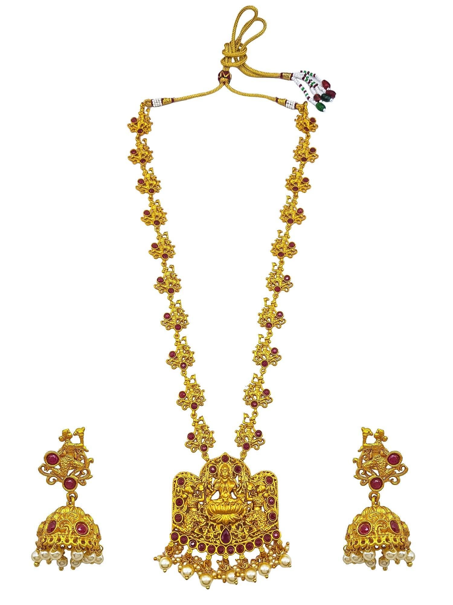 Gold Plated Best Seller Lakshmi Long Necklace SetNecklace set - Griiham