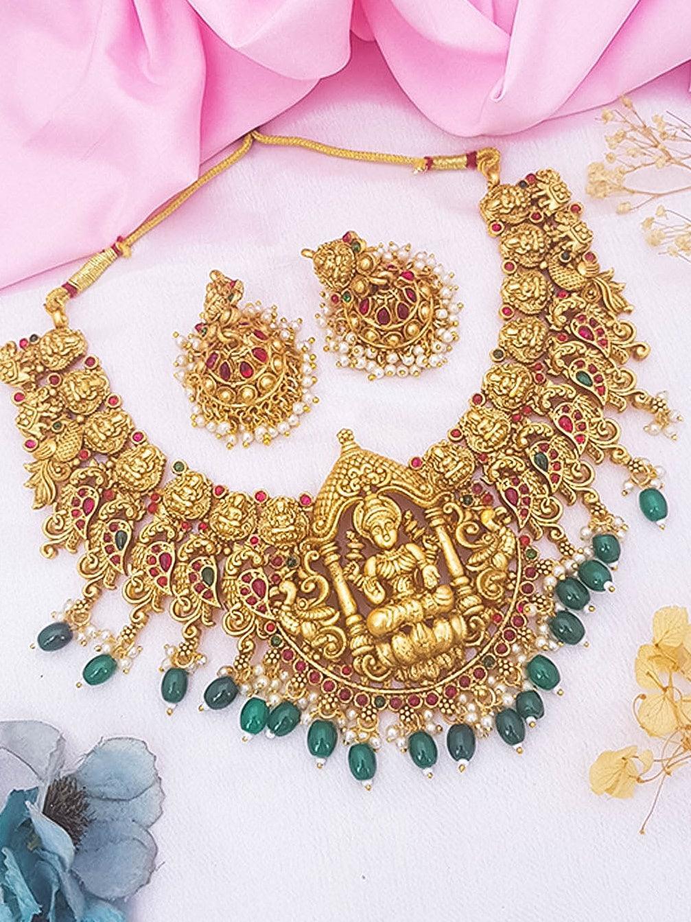 Gold Plated Bridal Short Necklace Set