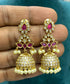 Gold Plated CZ Jhumki earrings