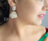 Gold Plated CZ Jhumki earrings - Griiham