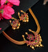 Gold Plated Chandbali design Cute Choker Set 9299N - Griiham