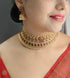 Gold Plated Choker Necklace Set multicolor - Griiham