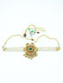 Gold Plated Choker Necklace Set with pearls and Multi colour stones 12364N - Griiham