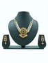 Gold Plated Choker Necklace Set with pearls and Multi colour stones 12364N - Griiham