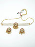 Gold Plated Choker set with Pearl/Gold strings 9537N - Griiham