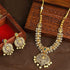 Gold Plated Classic Bridal Long CZ Necklace Set Haram