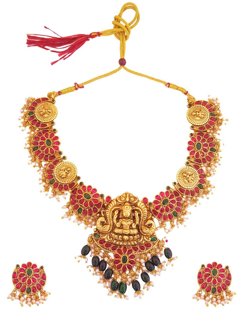 Gold Plated Classic Necklace Set - Griiham