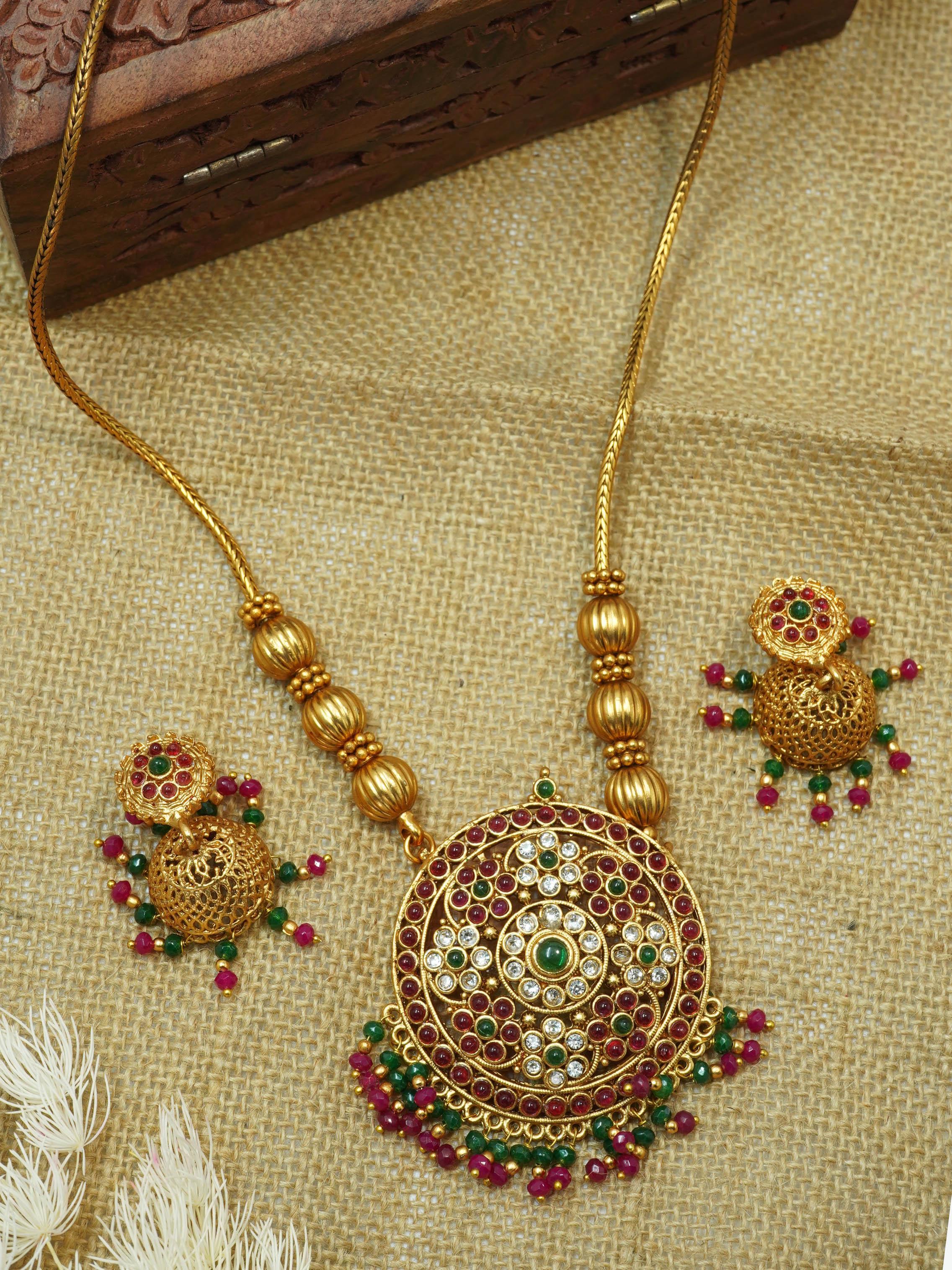 Gold Plated Classic pendant set - Griiham