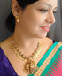 Gold Plated Cute Laxmi Coin Necklace Set - Griiham