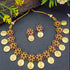 Gold Plated Cute Laxmi Coin Necklace Set - Griiham