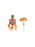 Gold Plated Cute Multi Colour Stone studded Necklace Set - Griiham