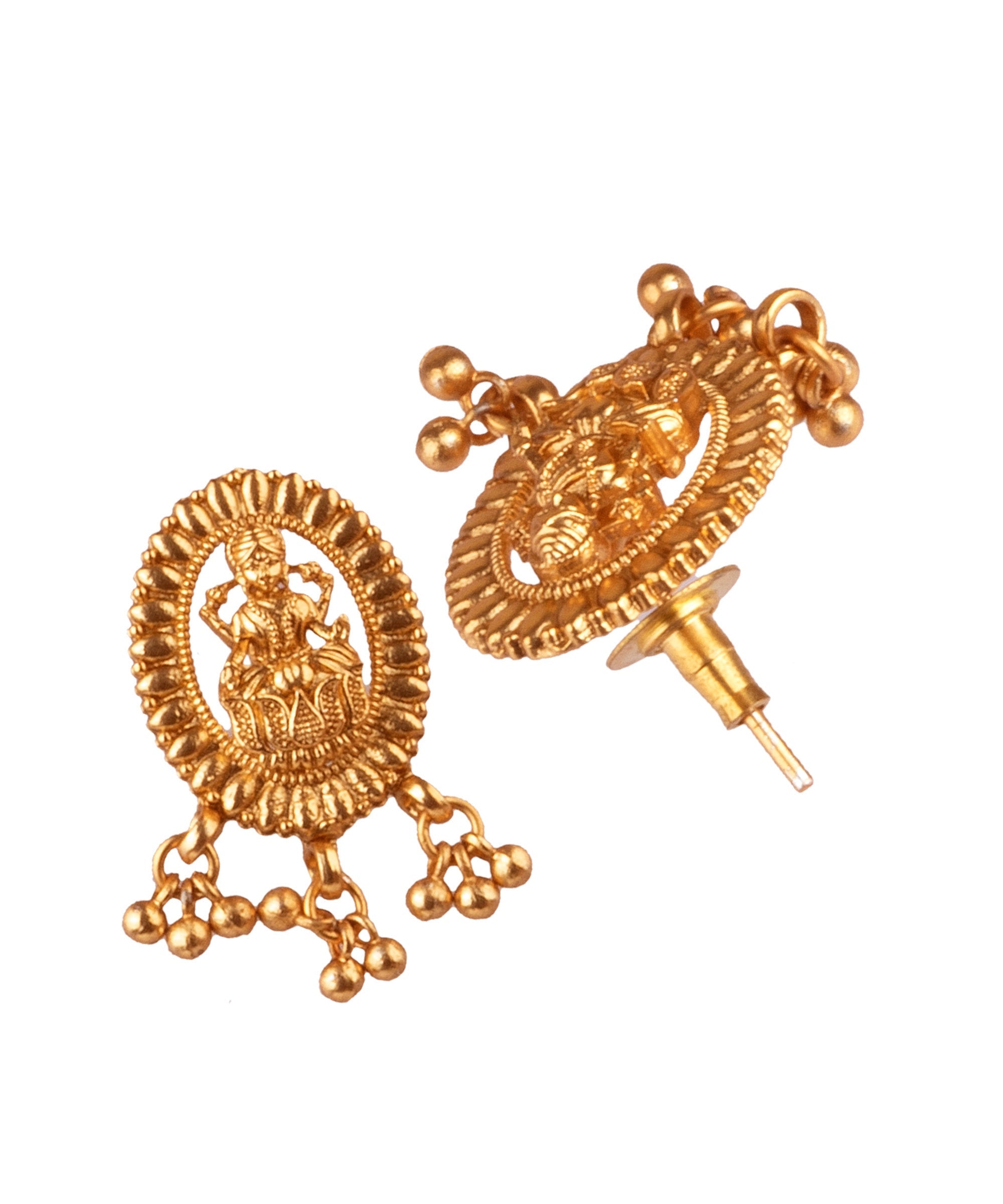 Deepshi Gold Stud Earring | Gold Stud Earrings Designs for Daily use-  Dishis Jewels