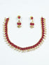 Gold Plated Cute Stone studded Necklace Set 9906N - Griiham