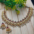 Gold Plated Cute short Necklace set with pearl drops 8155N - Griiham