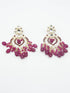 Gold Plated Designer Maroon beads with kundans hangings Earring / Jhumka 9445N - Griiham