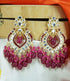 Gold Plated Designer Maroon beads with kundans hangings Earring / Jhumka 9445N - Griiham