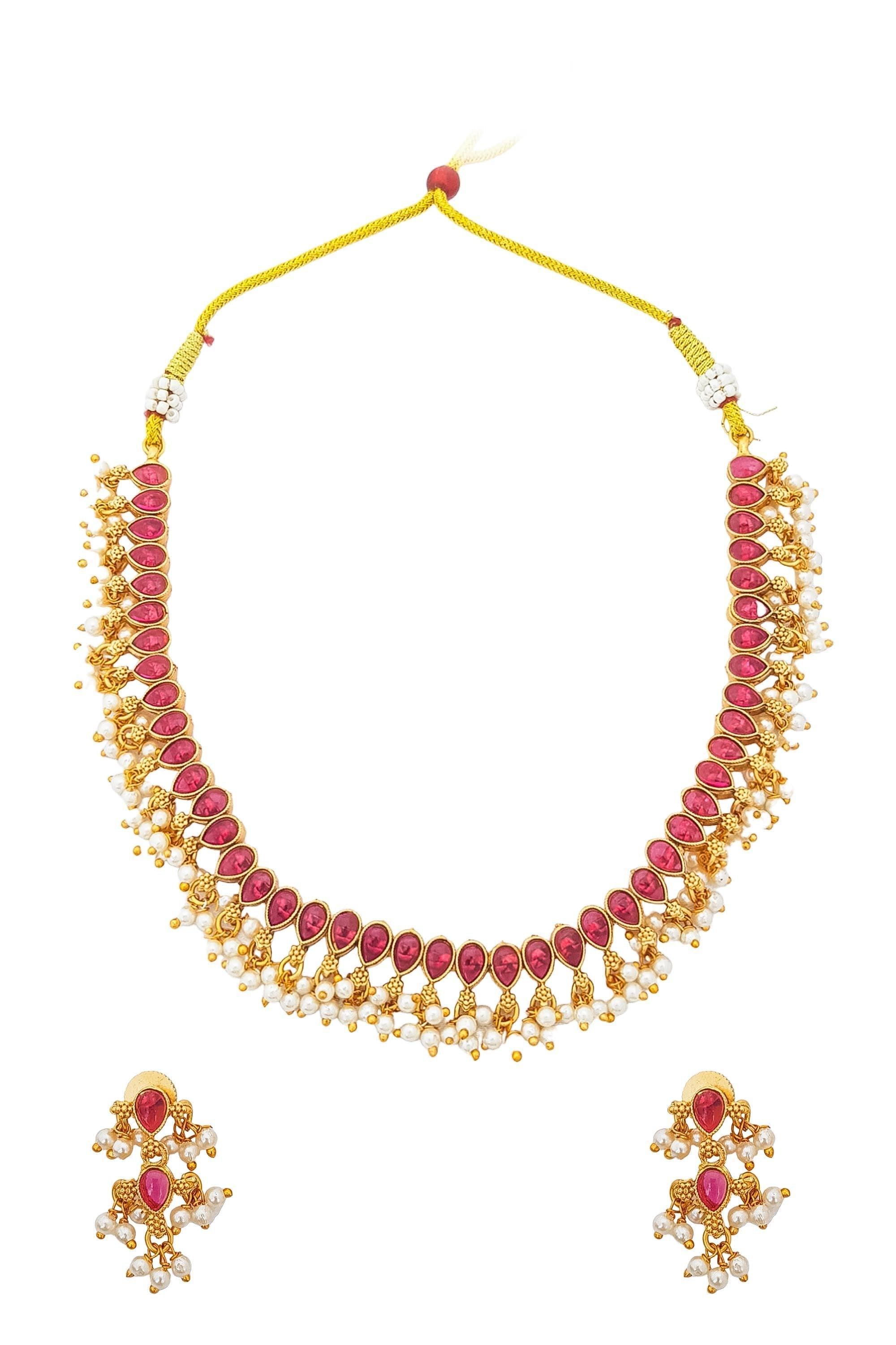 Gold Plated Designer Necklace Set - Griiham