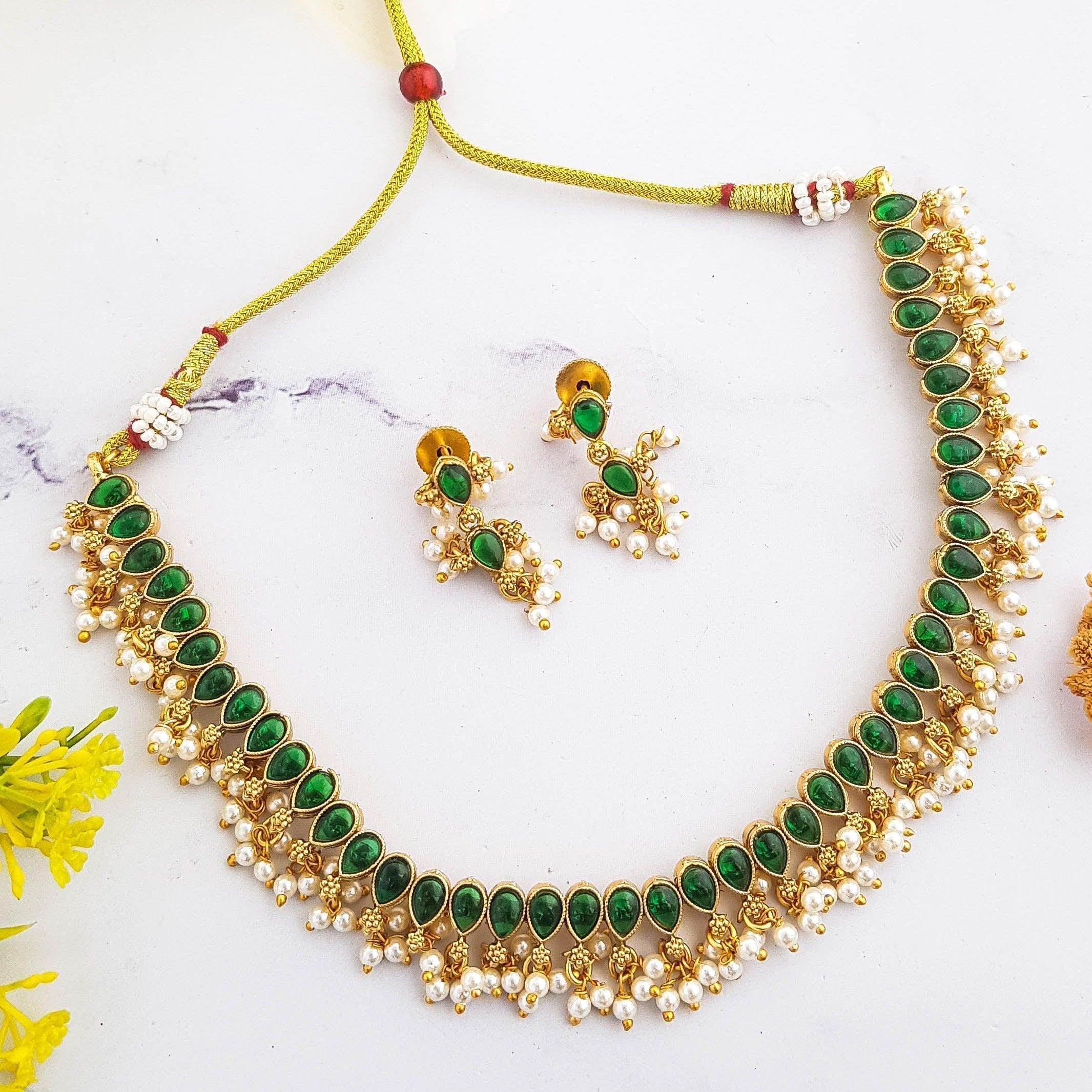 Gold Plated Designer Necklace Set - Griiham