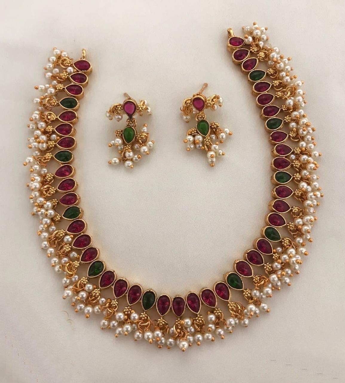 Gold Plated Designer Necklace Set - Griiham