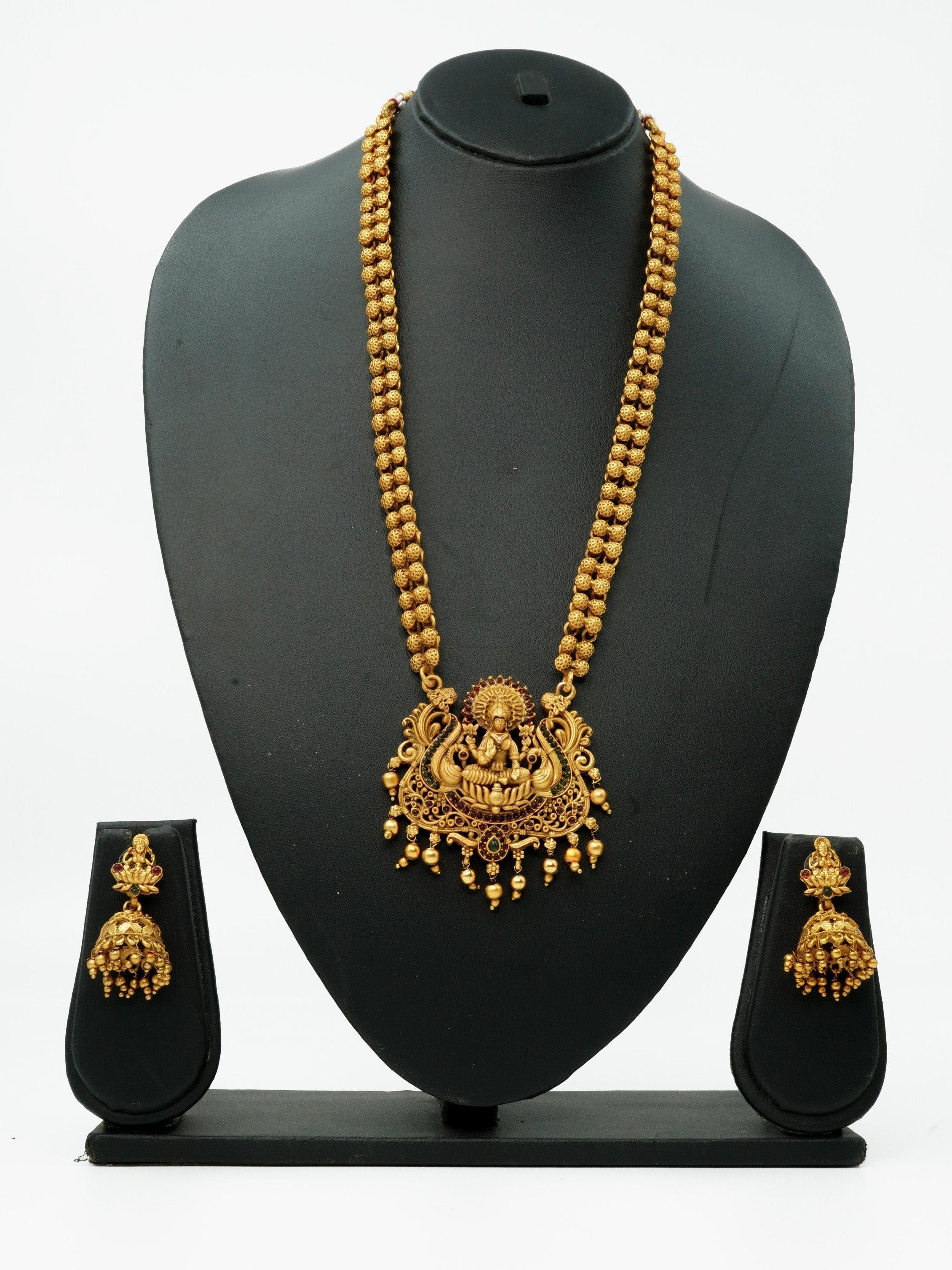 Gold Plated Designer Necklace Set with diff Colors 9479N - Griiham