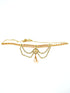 Gold Plated Designer adjustable Waistbelt / vadiyannam with fancy stone - Griiham