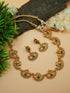 Gold Plated Elegant All occasions Designer Necklace Set with diff Colour - Griiham