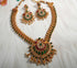 Gold Plated Elegant Classic Stone Studded Necklace Set with diff Colours 9300N - Griiham