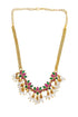 Gold Plated Elegant Lotus Design Necklace Set - Griiham