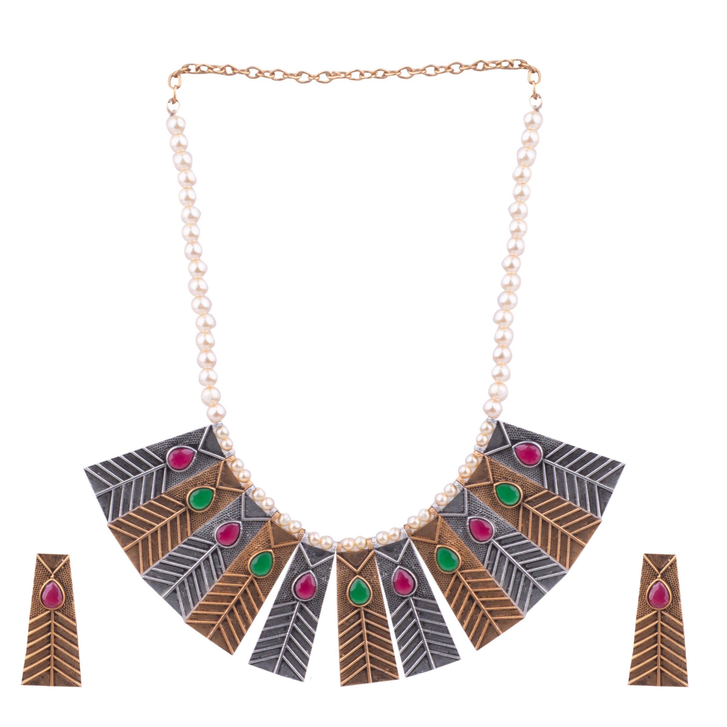 Gold Plated Elegant Necklace Set - Griiham