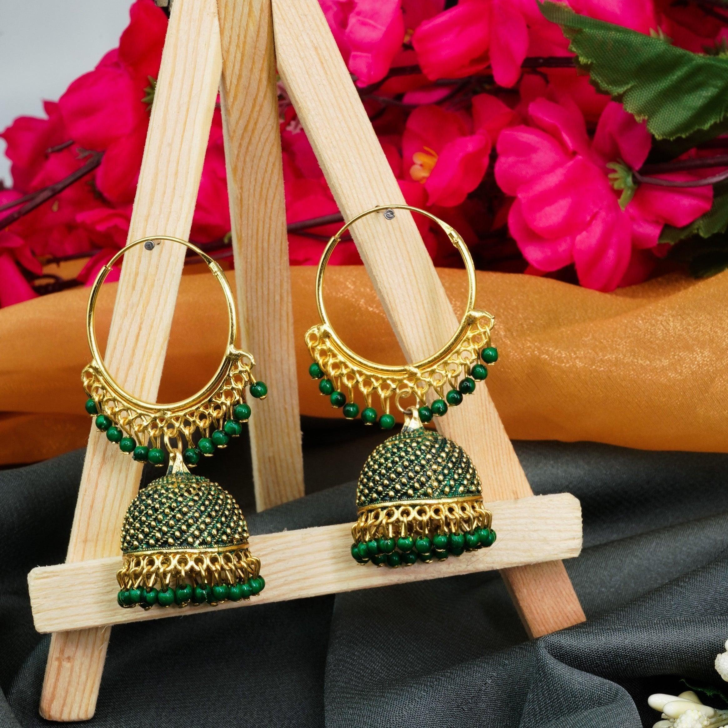 Gold Plated Exclusive designs Jhumkis / Earrings 9748N - Griiham