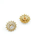 Gold Plated Interchangeable Stone Earrings Studs 7134N - Griiham