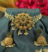 Gold Plated Laxmi Choker Necklace set 10411N - Griiham