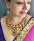 Gold Plated Laxmi Necklace Set multicolo - Griiham