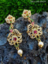 Gold Plated Long Jumkis / Earrings / Hangings with CZ Stones 10757N - Griiham