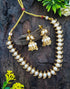 Gold Plated Mango Necklace Set with diff Colours big stone - Griiham