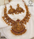 Gold Plated Medium Length Laxmi Necklace 8527N-Necklace Set-Griiham-Griiham