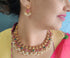 Gold Plated Multicolor Short Necklace Set