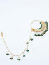 Gold Plated Nosepin / Nath with pearl hanging 11645N - Griiham