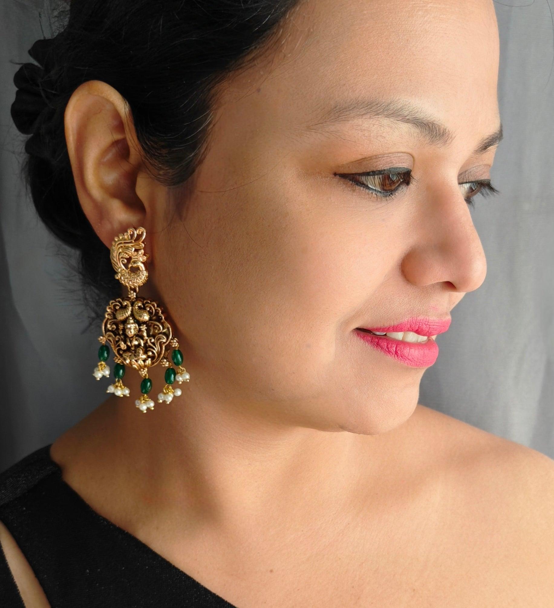 Gold Plated Peacock Studs Earrings (Copy) - Griiham