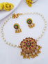 Gold Plated Pendant Set with pearl mala - Griiham