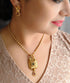 Gold Plated Pendant set with pearl mala - Griiham