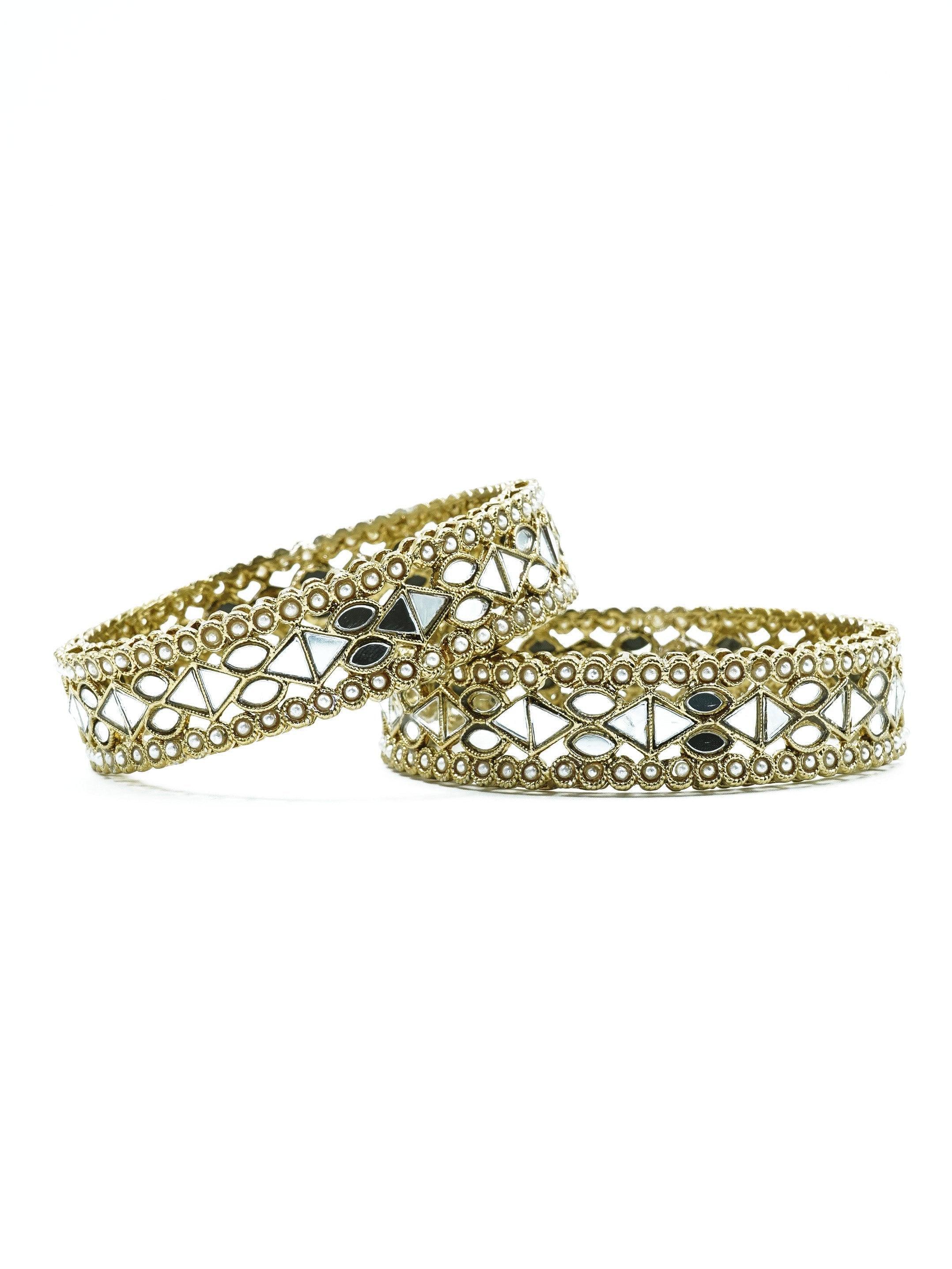 Gold Plated Set of 2 bangles - Griiham