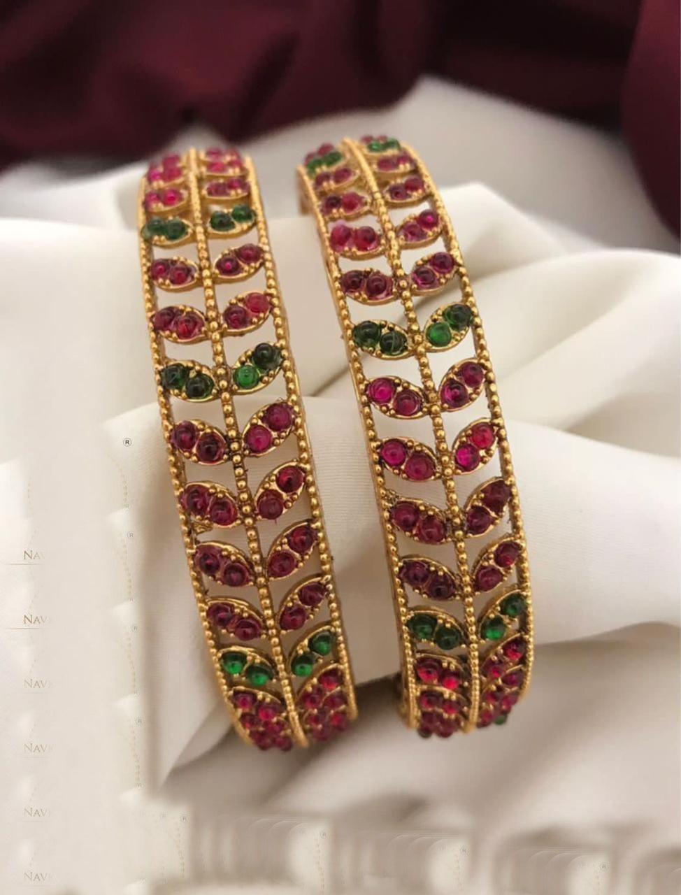 Gold Plated Set of 2 bangles - Griiham