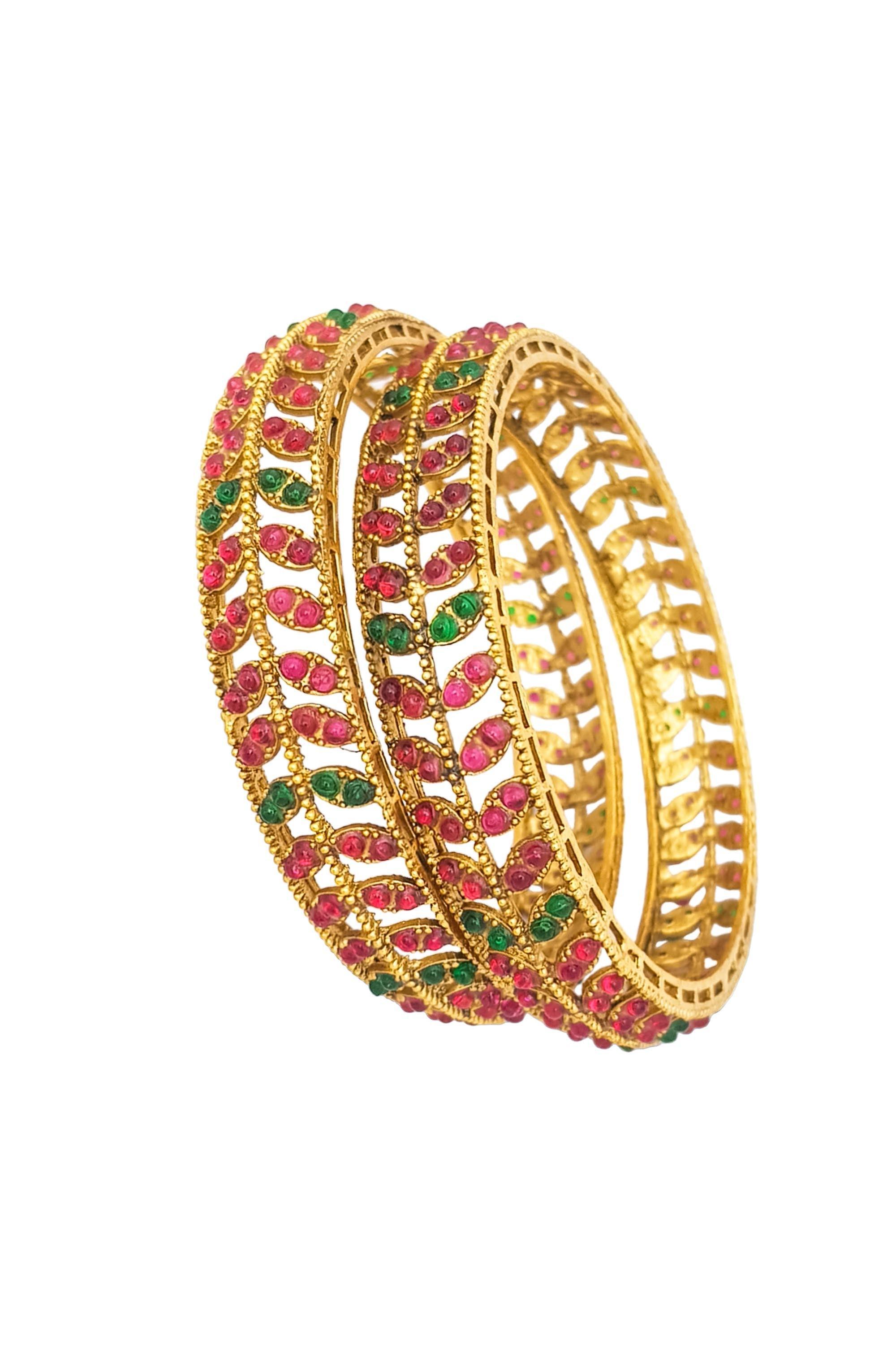 Gold Plated Set of 2 bangles - Griiham