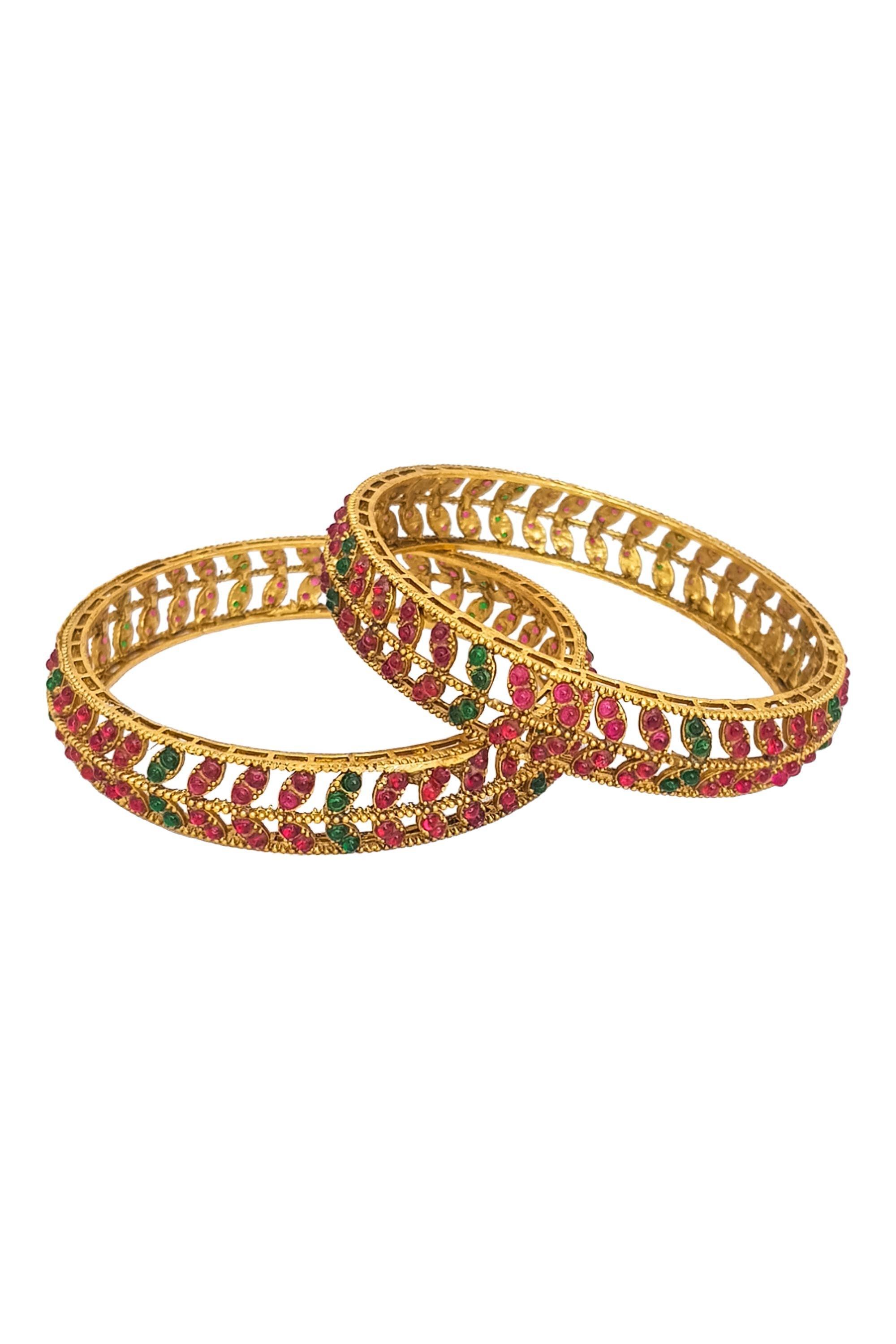 Gold Plated Set of 2 bangles - Griiham