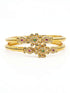 Gold Plated Set of 2 designer Bangles with Multicolor stones 11510A - Griiham