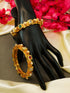 Gold Plated Set of 2 designer Bangles with colored stones 10275A - Griiham